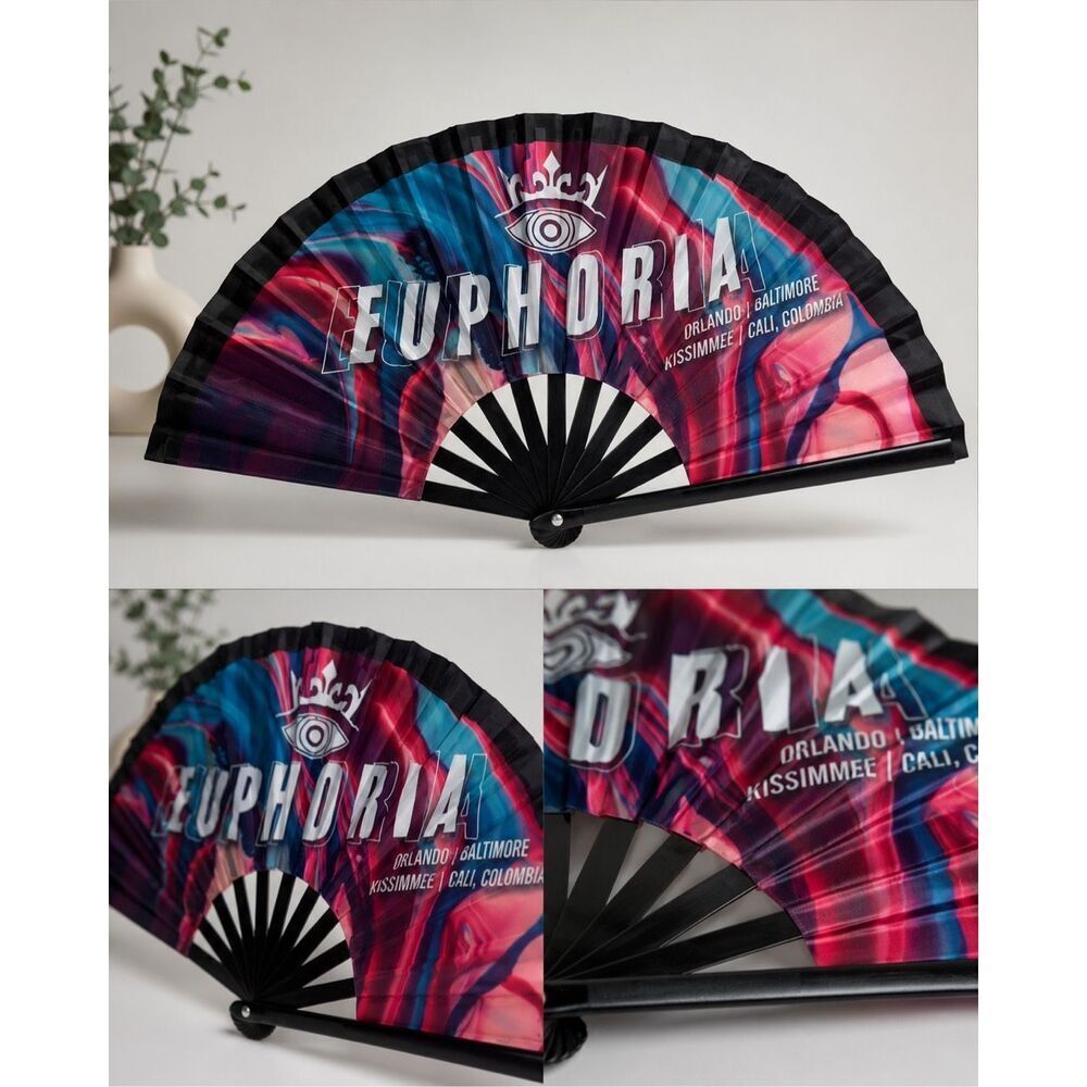 EUPHORIA Oversized Festival Fan – Large Statement Hand Fan